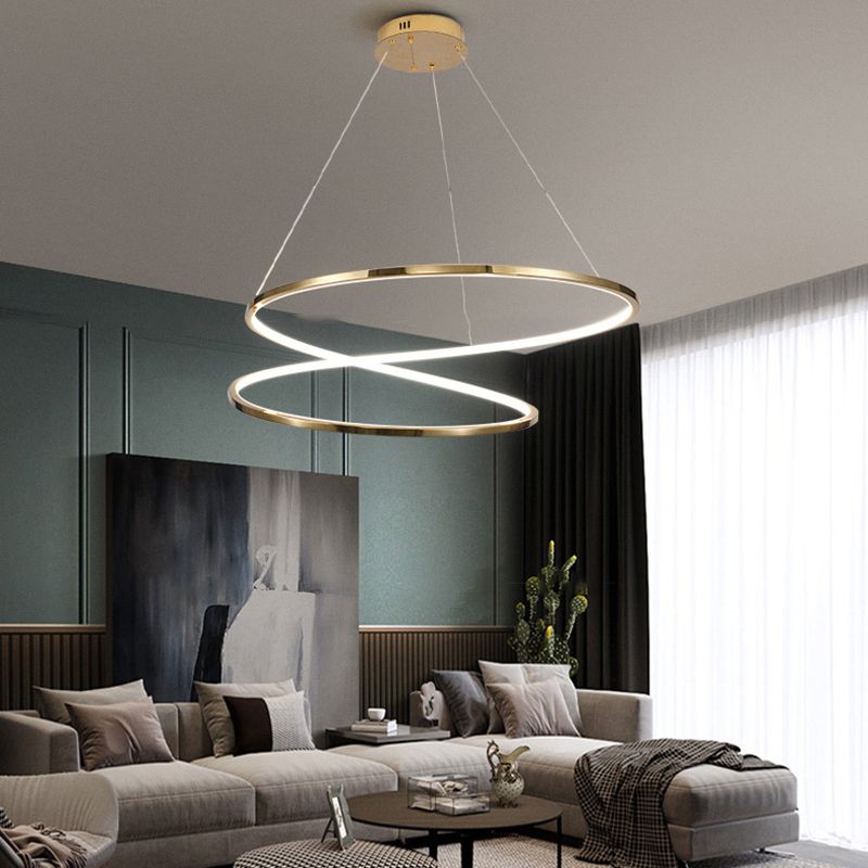 Modern Style Simply Chandelier 1 Light Linear Hanging Lamp for Living Room Bedroom