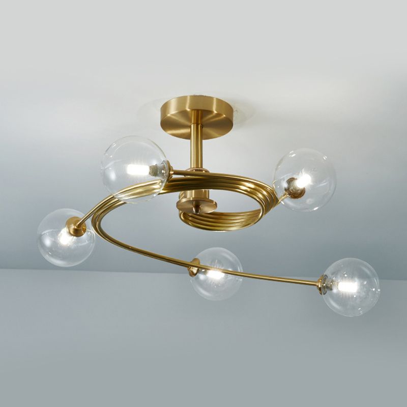 Modern Glass Ceiling Light Globe Shaded Lighting for Hallway Home