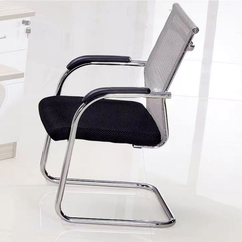 Modern Office Chair No Wheels Fixed Arms No Distressing Desk Chair