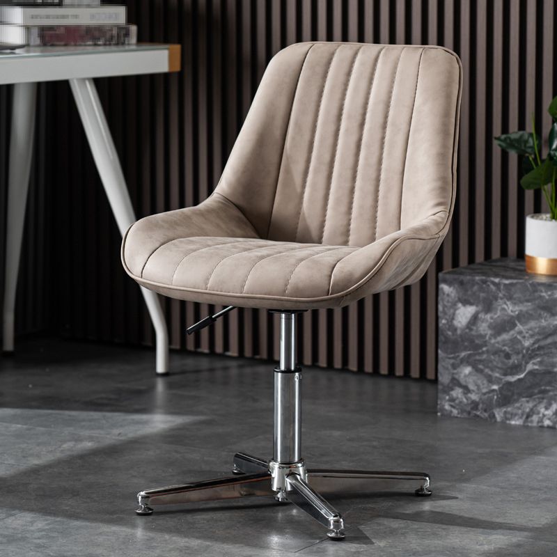 Modern Metal Desk Chair with Mid Back and Adjustable Seat Height Home Office Chair