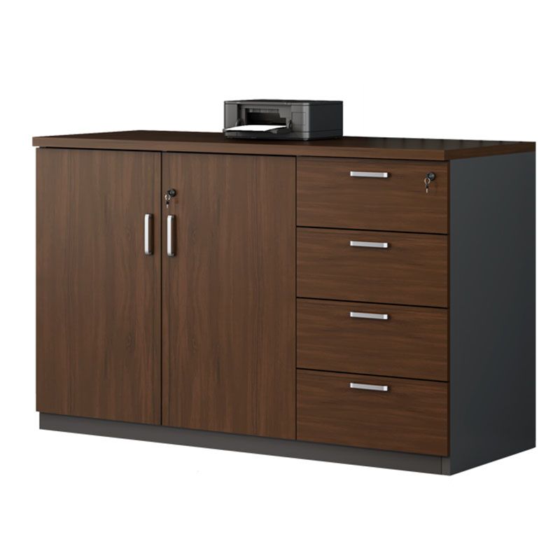 Modern Engineered Wood File Cabinet Lateral Filing Cabinet with Lock and Storage