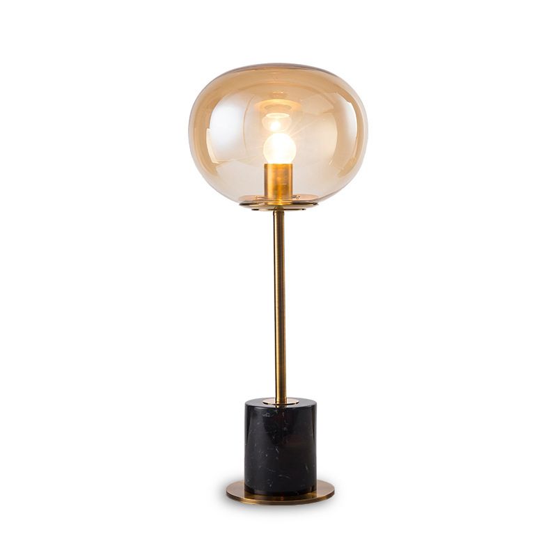 1 Light Geometric Night Table Lamp Modern Style Glass Table Lamp