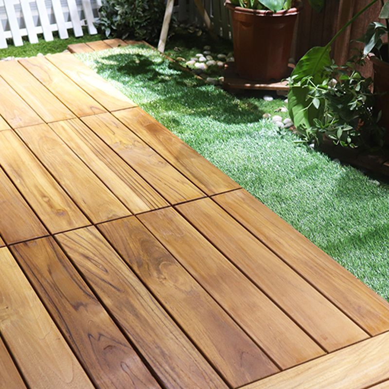 Interlocking Patio Flooring Tiles Solid Wood Patio Flooring Tiles for Outdoor