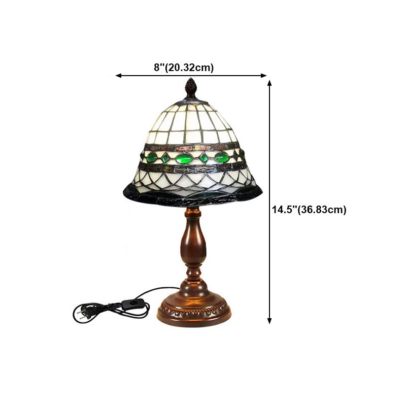 1 leichte geometrische Nachttischlampen Tiffany Style Glass Tischlampe