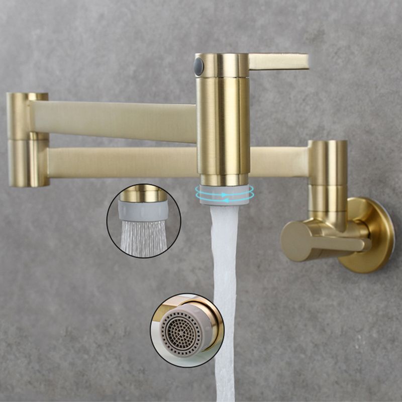 Gorgeous Brass Wall Mounted Faucets Stain Resistant Wall Mounted Bathroom Faucet