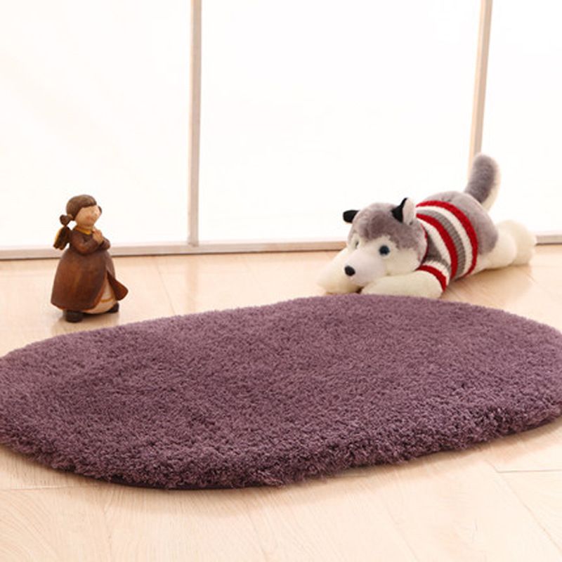 Tapis mignon simple tapis multicolore de couleur unie en intérieur