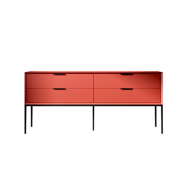 Modern Horizontal Storage Chest with 4 Soft-Close Drawers for Home