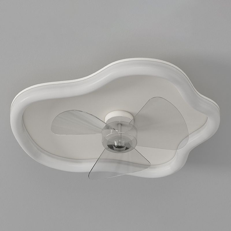 3-Blade Modernism Ceiling Fan White LED Fan with Light for Home