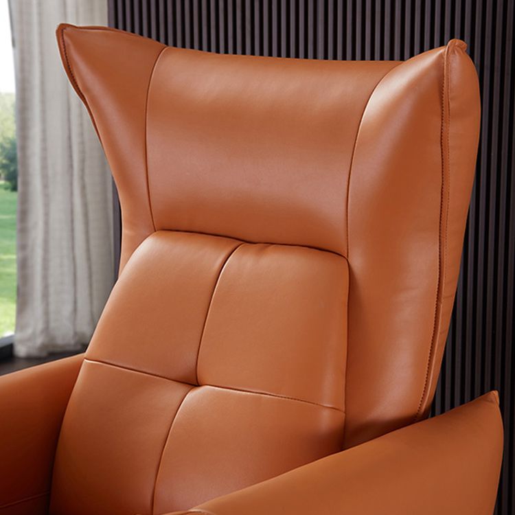 Genuine Leather Standard Recliner Swivel Base Recliner Chair With Legs