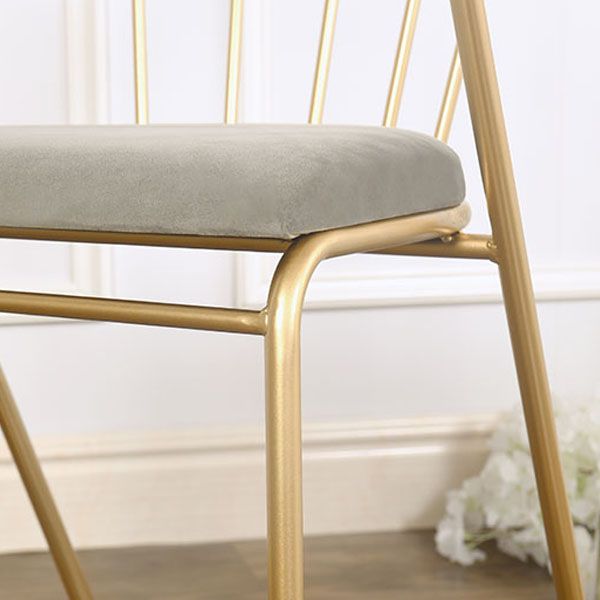 Scandinavian Windsor Back Armless Chairs Upholstered Side Chair