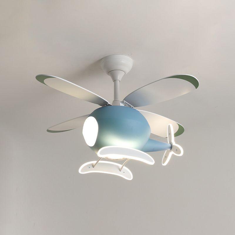 Unique Shape Metal Ceiling Fan Lighting Kids Style Ceiling Fan Lamps