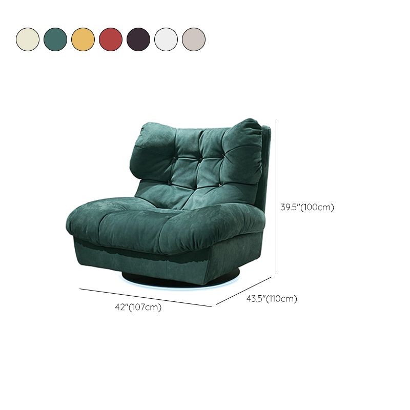 Wood Frame Swivel Standard Recliner Solid Color Recliner Chair