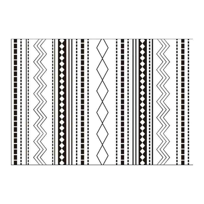 Moroccan Southwestern Print Rug Polyester Carpet Non-Slip Backing Area Rug for Living Room