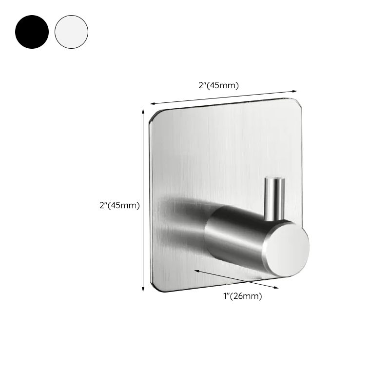 Modern Stainless Steel Bathroom Hardware Set Brushed Chrome Towel Bar/Ring & Robe Hooks