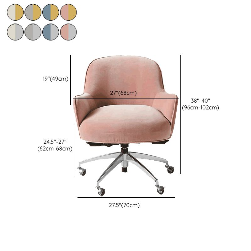 Modern Slide Office Chair Armless Adjustable Seat Height Chair with Wheels