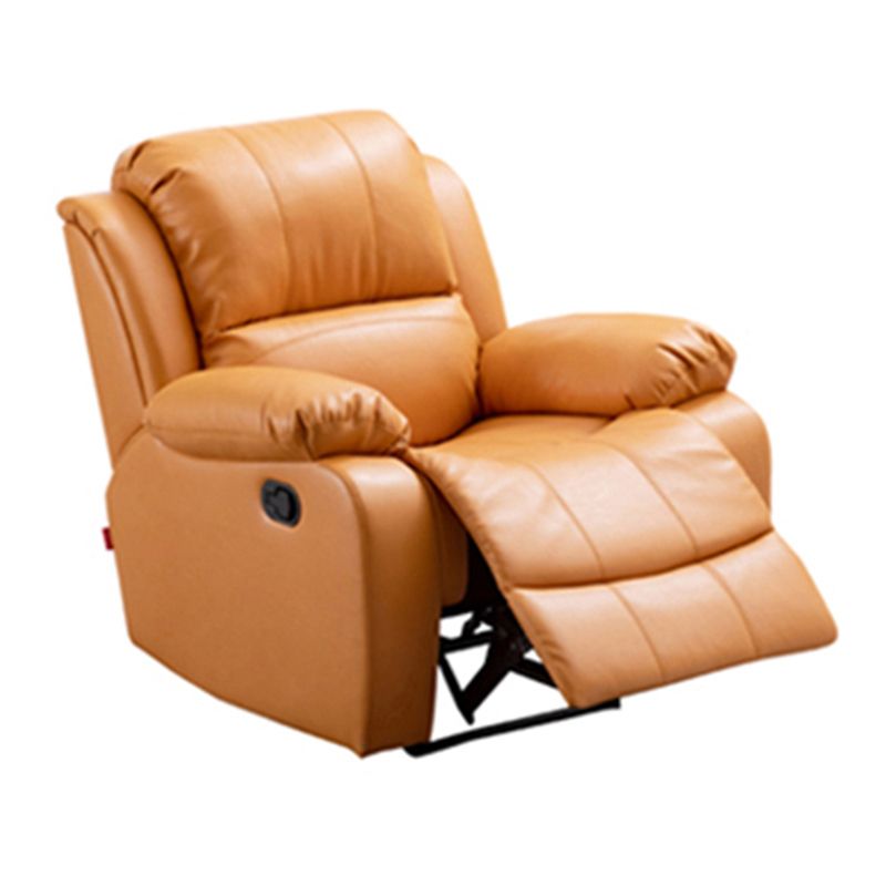 Mid-Century Modern Faux Leather Club Chair Recliner Massage Home Theater Recliner