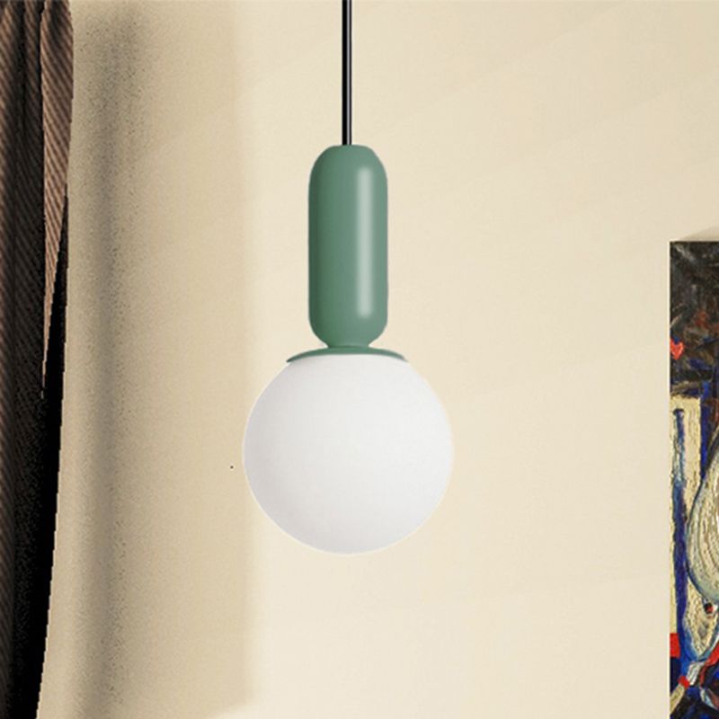 Nordic Stylish Bare Bulb Pendant Light 1 Head Hanging Lamp for Study Room Bedroom