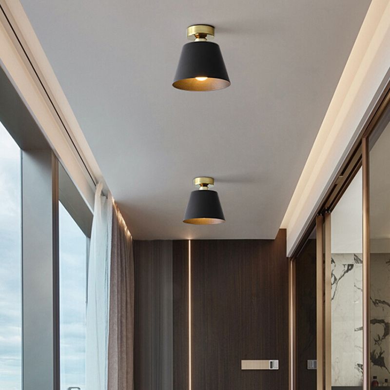 Cone Ceiling Light Fixture Simple LED Flush Mount for Bedroom