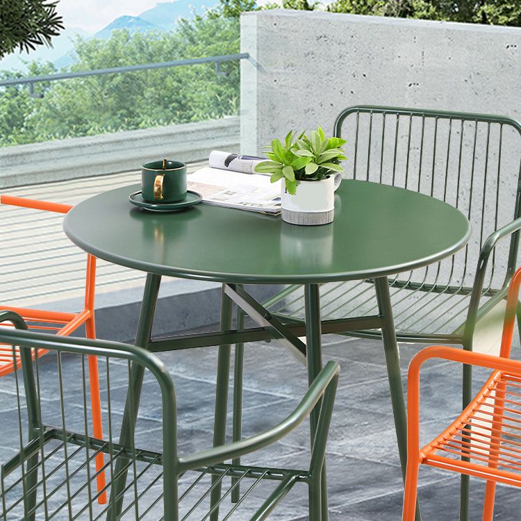 Modern Metal Patio Table No Distressing Rust Resistant Bistro Table