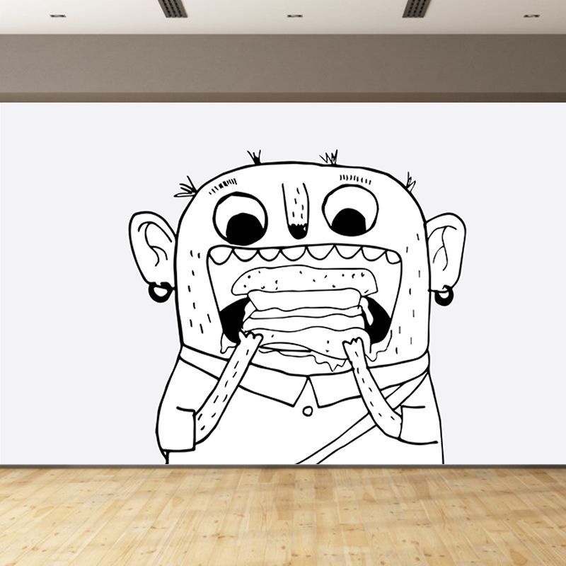 Modern Style Illustration Wall Mural Wallpaper Monsters Bedroom Wall Mural