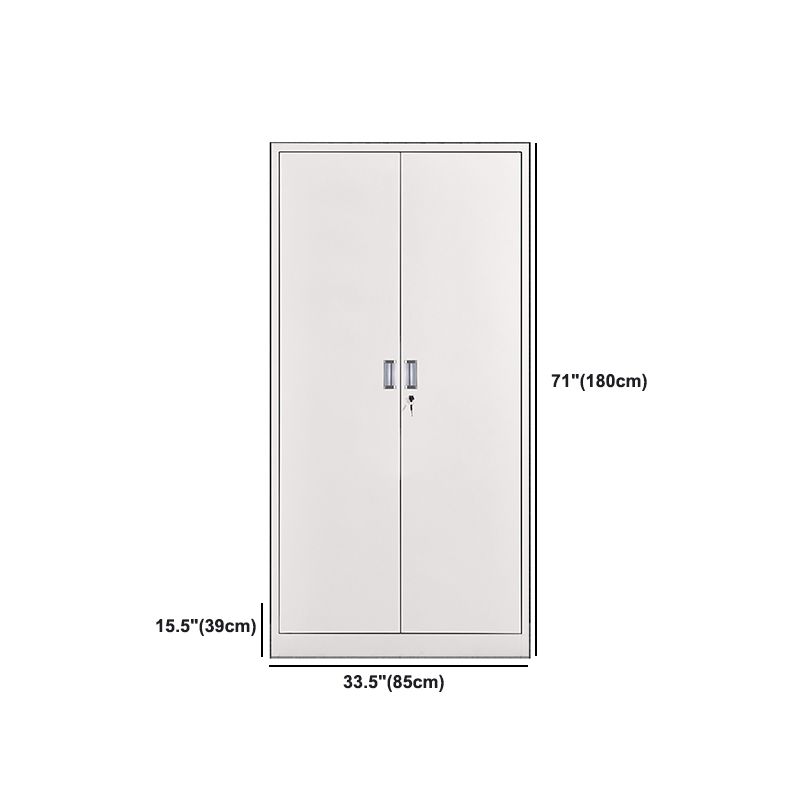 Contemporary File Cabinets Metal Frame Solid Color Vertical File Cabinet with Key Lock