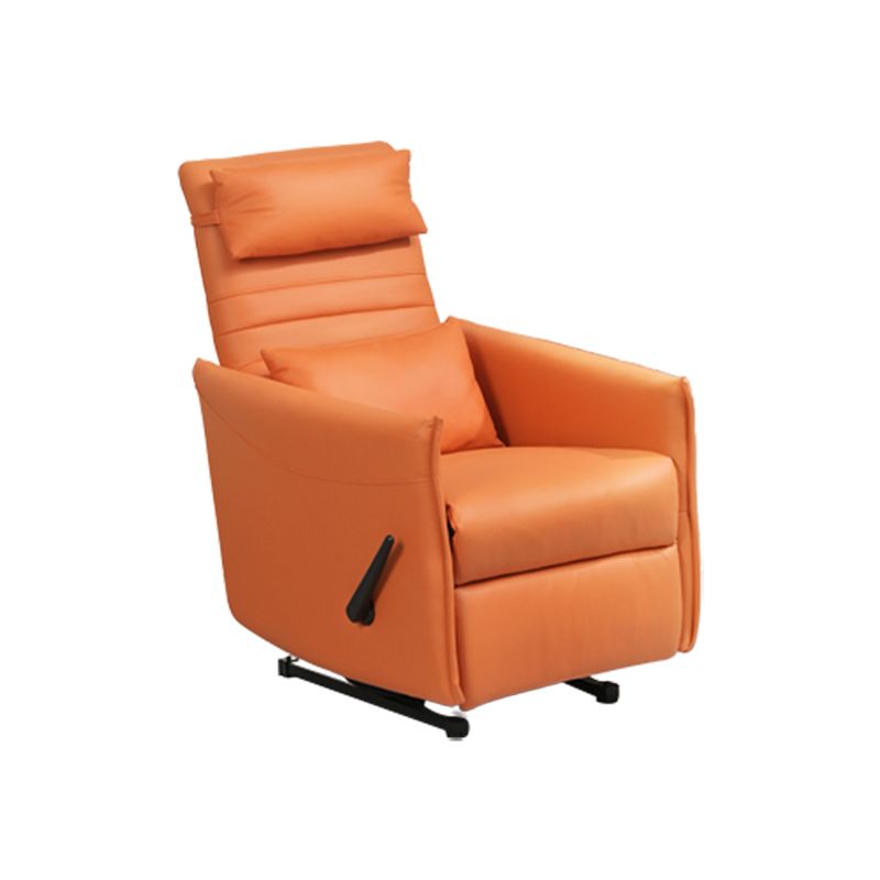 Faux Leather Adjustable Manual Recliner Chair Modern Rocking Recliners with Pillow