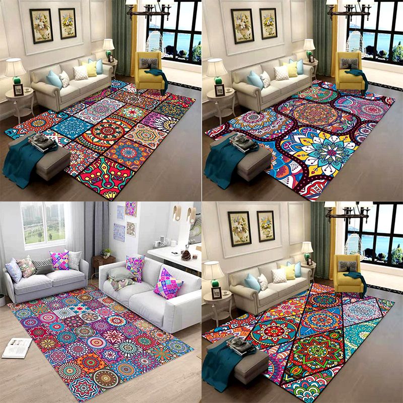 Tapis d'imprimé floral oriental