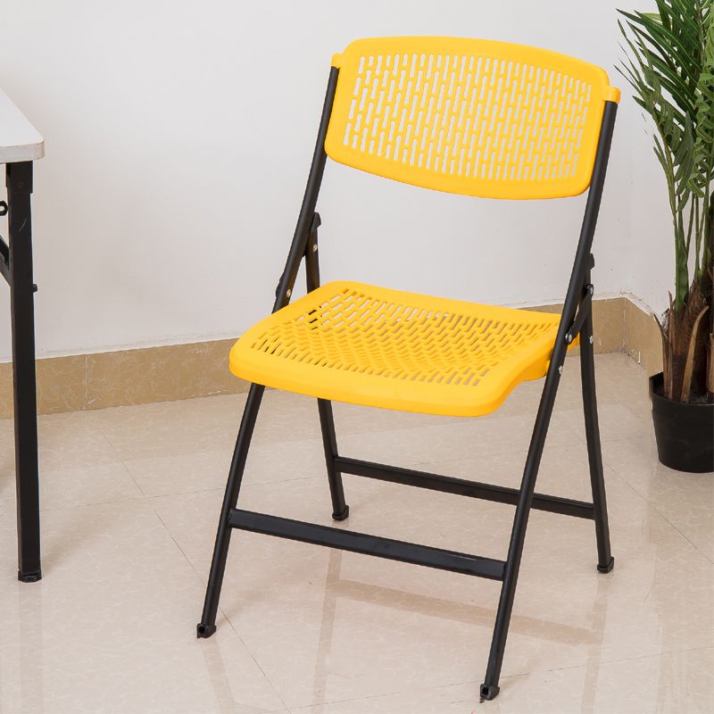 Modern Armless Conference Chair Plastic No Wheels Office Chair