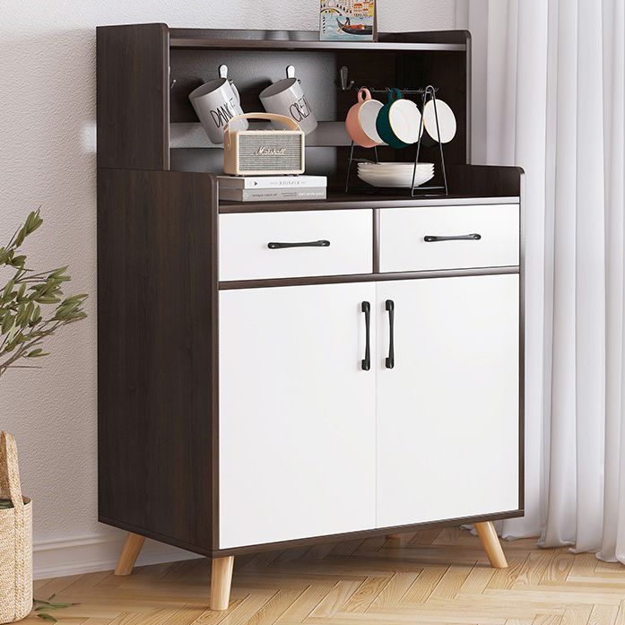 Wood Kitchen Sideboard Cabinet Modern Credenza with Drawer and Storage