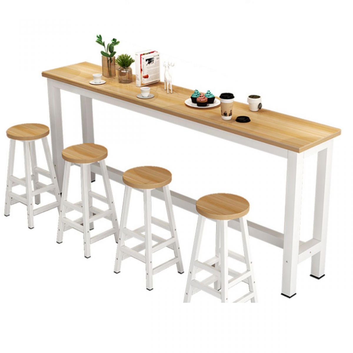 Modern Rectangle Wooden Table Dining Bar Counter Table for Home