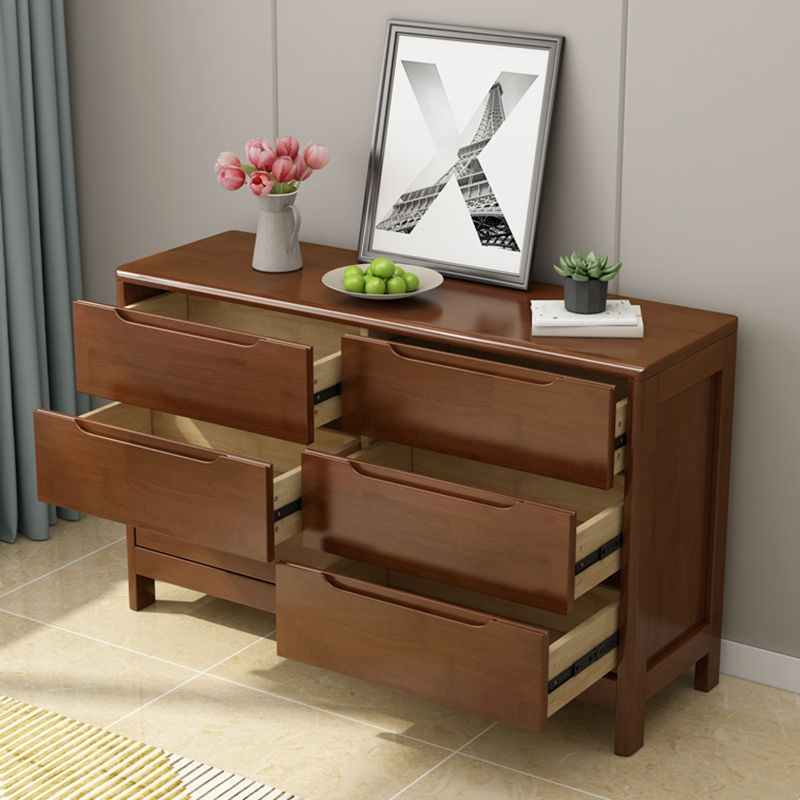 Contemporary Matte Finish Storage Chest Bedroom Solid Wood Dresser