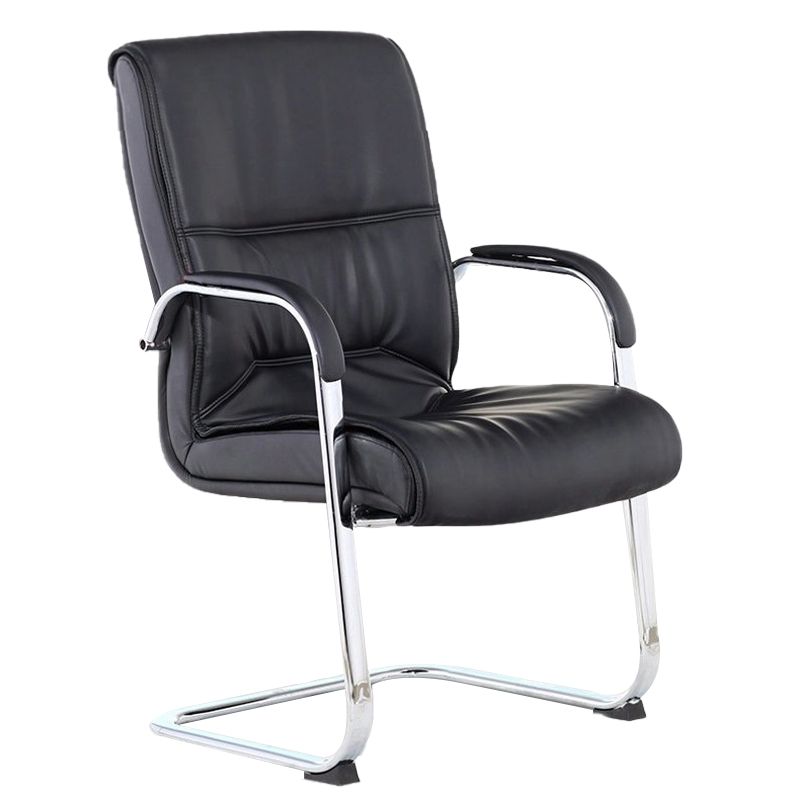 Arms Included Contemporary Desk Chair High Back Faux Leather Chair