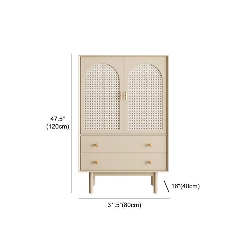 Rattan Living Room Sideboard Cabinet Modern Credenza with Storage and Drawer