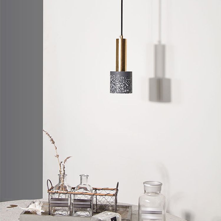 Style de style moderne Abusion cylindrique suspendue Stone Light 1 Light Hanging Lamping pour restaurant