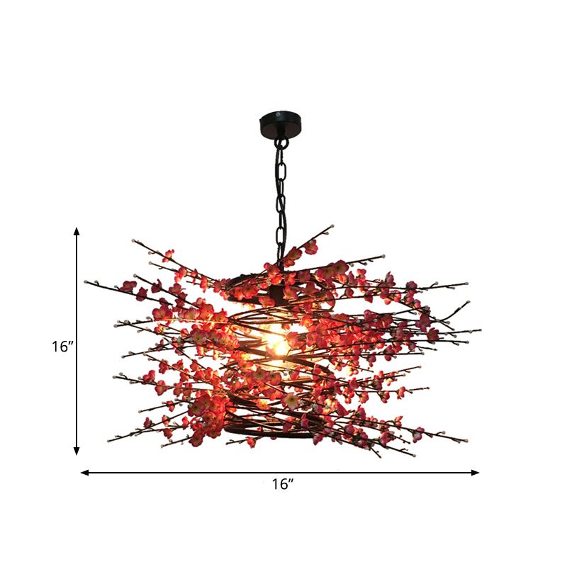 Metal Black Down Lighting Colgante Pulno Blossom 1 Cabeza Lámpara de colgación de LED industrial para restaurante