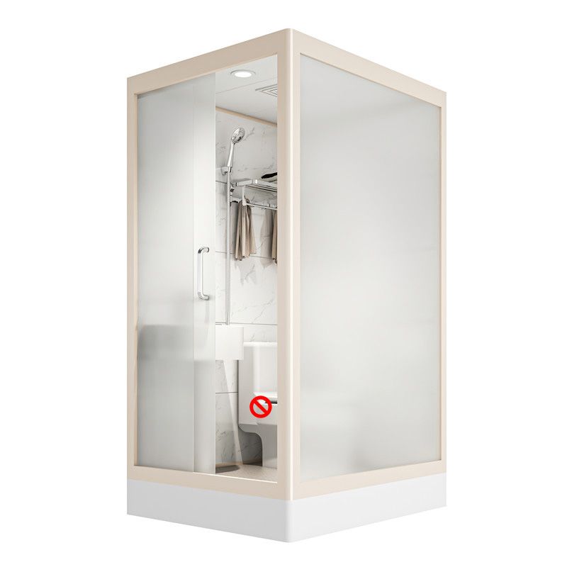 Rectangular Sliding Shower Enclosure Framed Shower Enclosure  in White