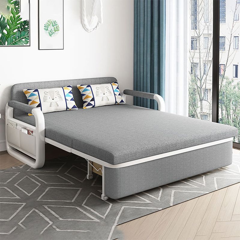 Scandinavian No Theme Metal Fabric Mattress Upholstered Storage Bed