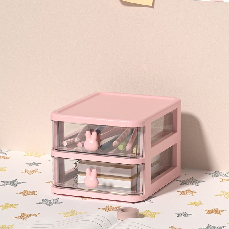 File Cabinet Rabbit Drawers Vertical Transparent Plastic File Cabinet for Home or Office