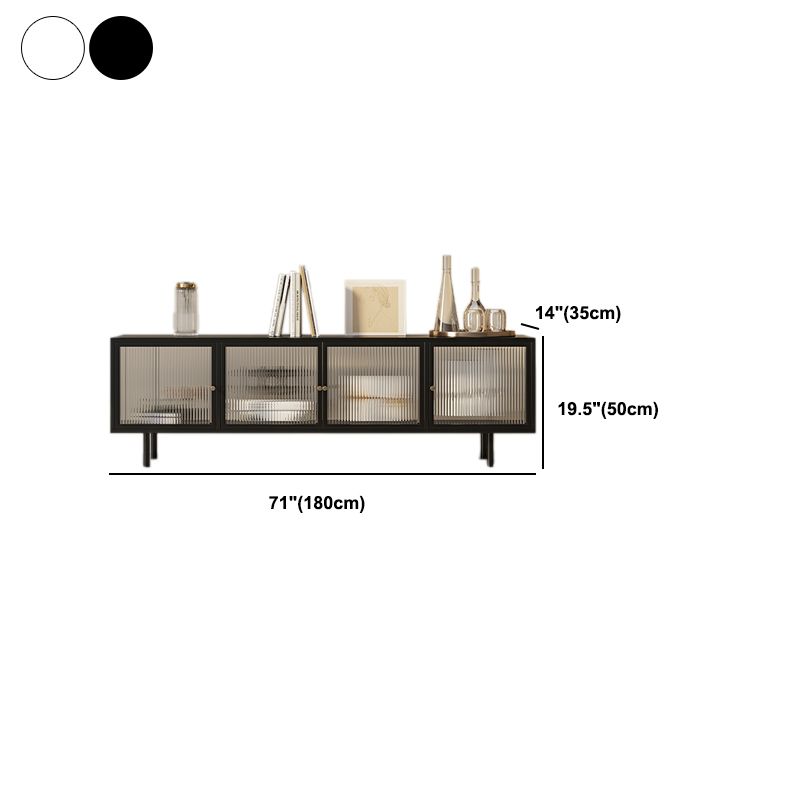 Industrial Enclosed TV Cabinet Home Metal TV Stand with Splayed Legs