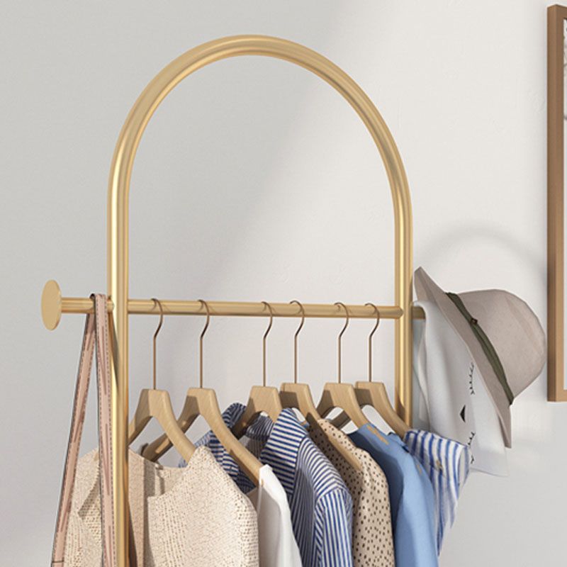 Contemporary Coat Hanger Solid Color Metal Coat Rack with Marble Bottom