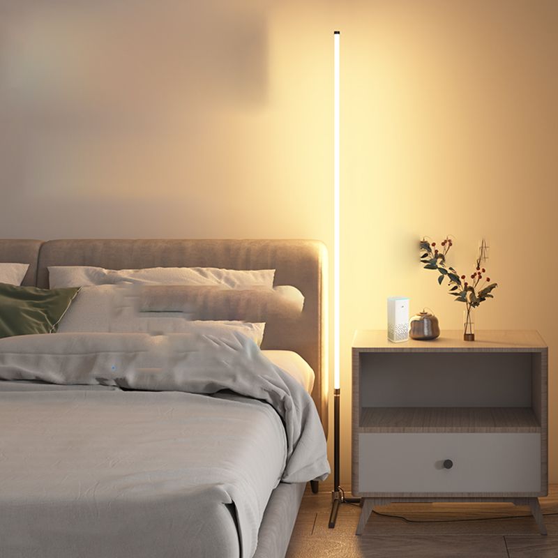 Contemporary Linear Shape Floor Lamp Metal 1-Light Floor Lamp