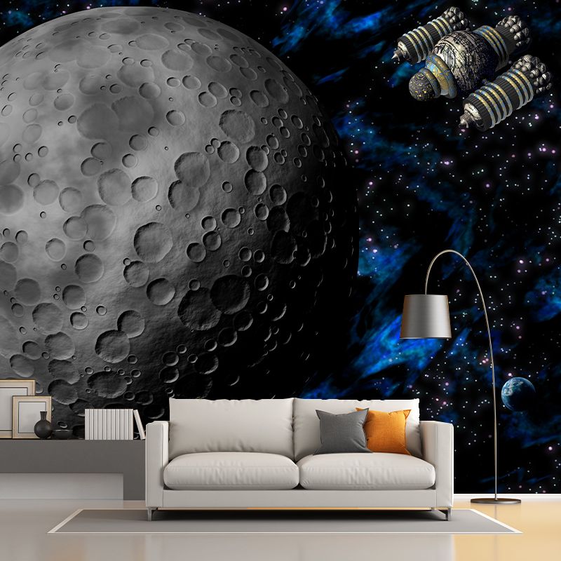 Universe Mural Wallpaper Novelty Style Mildew Resistant for Dining Room