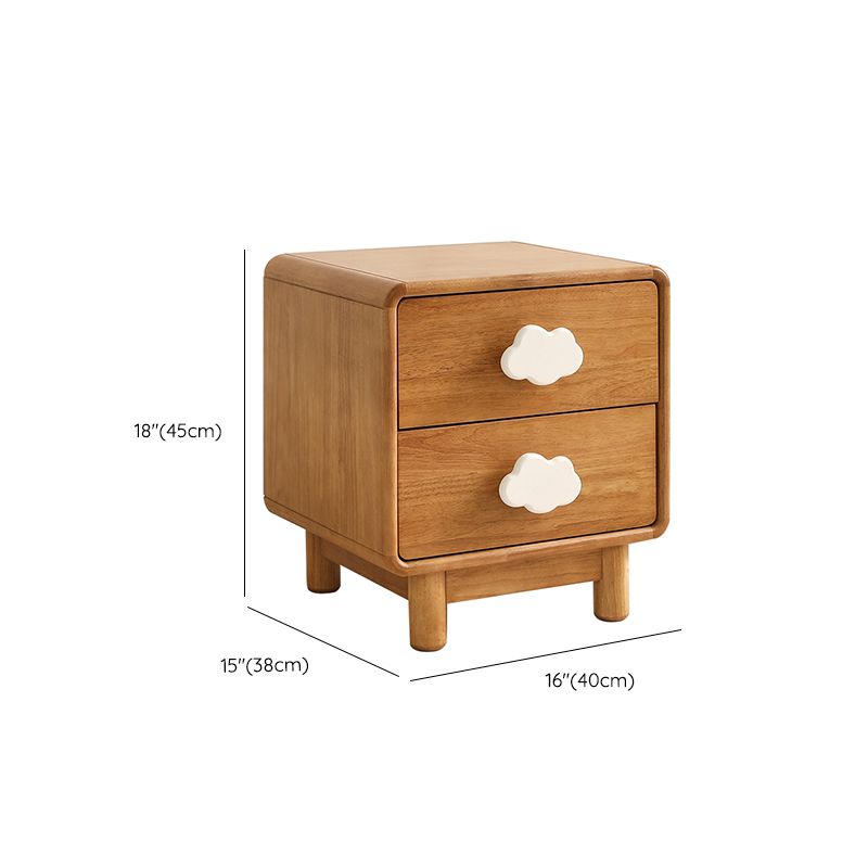 Modern No Theme Solid Wood Kids Bedside Table with and Drawers