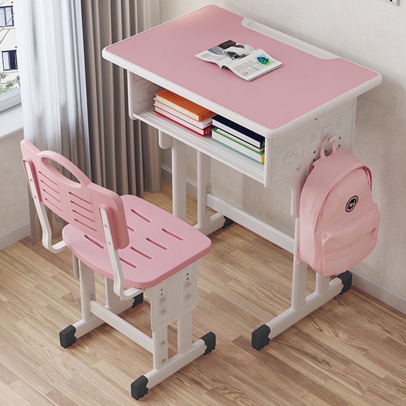 School Kids Desks Modern Adjustable Writing Desk with Storage