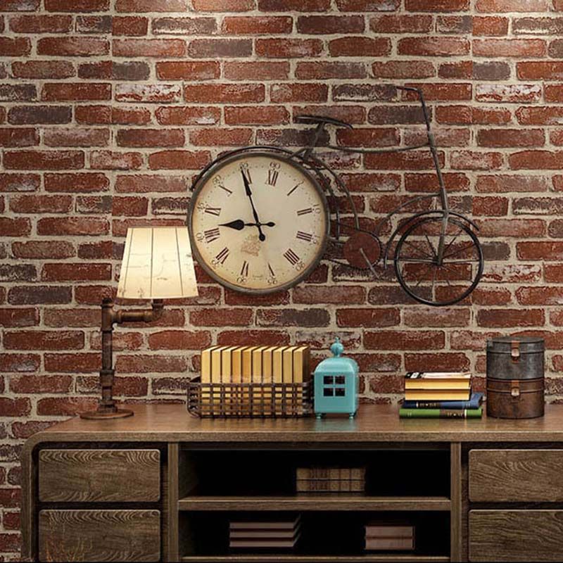 Industrial Wall Plank 3D Print Bathroom Living Room Wall Panels Set of 10