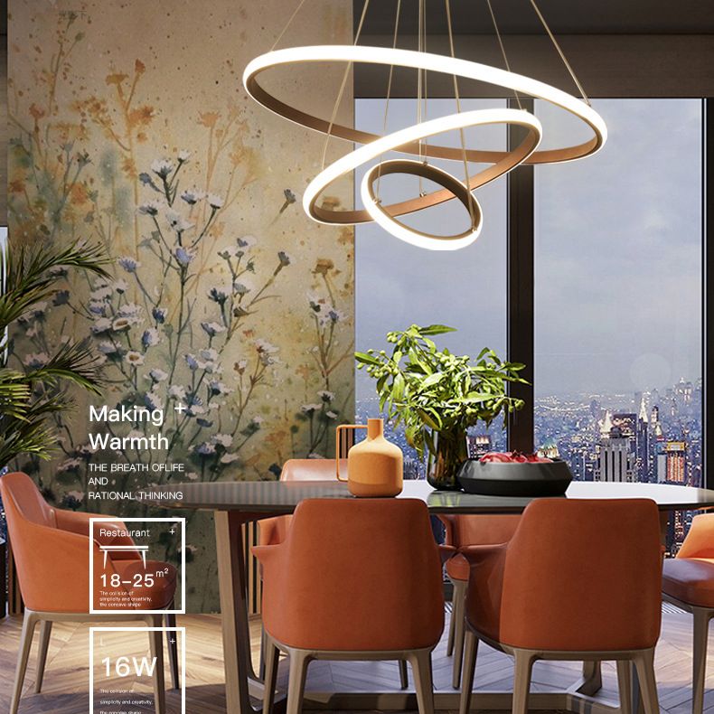 Tiered Metal Pendant Lighting Fixtures Modern Living Room Hanging Ceiling Lights