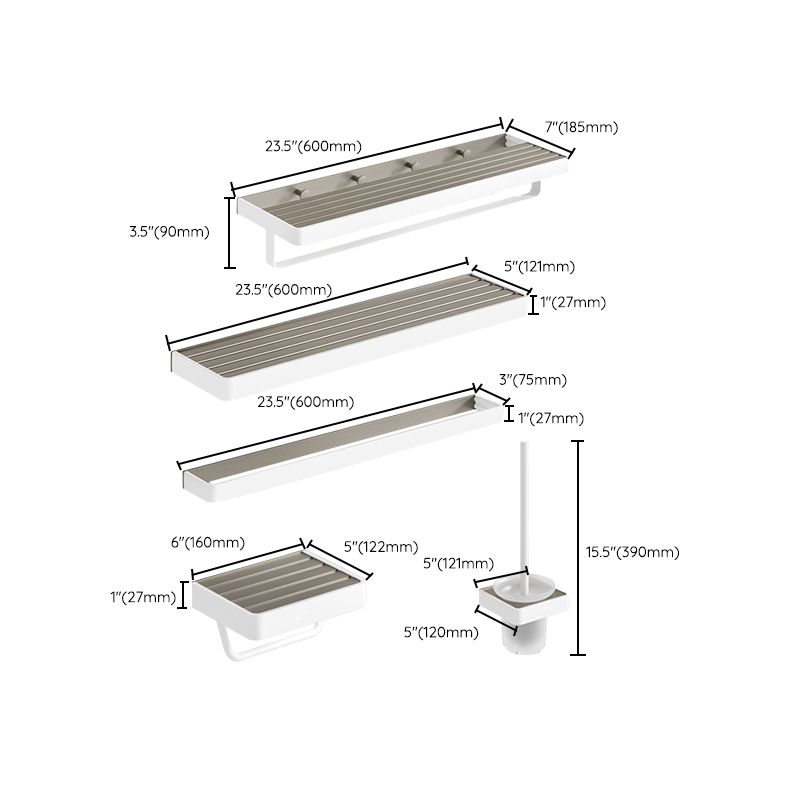 Modern Drill and Screw Mount Bathroom Accessories Hardware Set