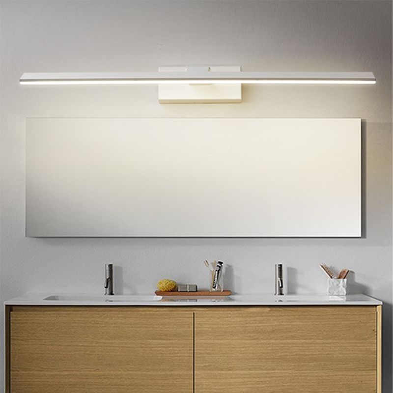 Luces de tocador montado en la pared minimalista con brazo ajustable sobre espejo para el baño