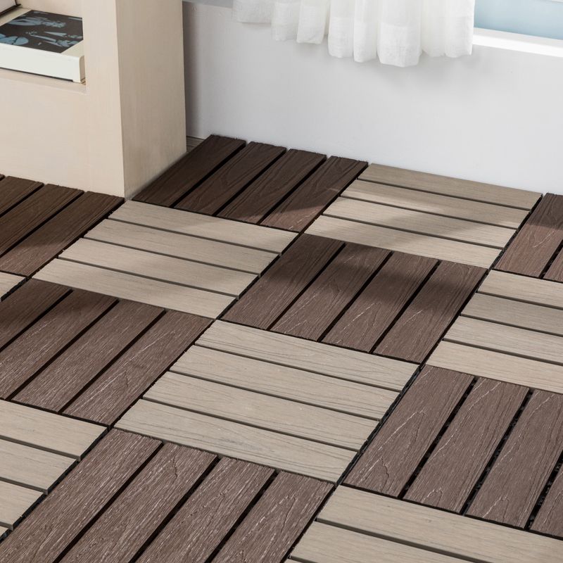 Outdoor Floor Board Stripe Composite Waterproof Square Deck Plank