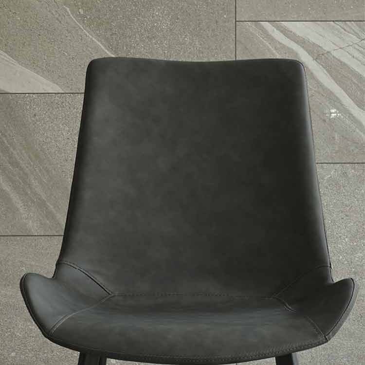 Metal Contemporary Indoor-Outdoor Side Chair Solid Back Chair